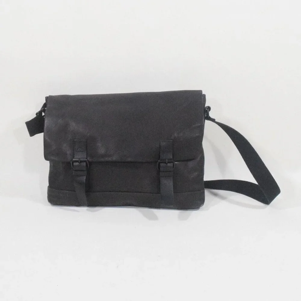 Kenneth Cole Dark Brown Leather Laptop Bag Satchel Briefcase